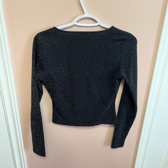 4/$10 faux wrap sparkle top - Picture 3 of 4